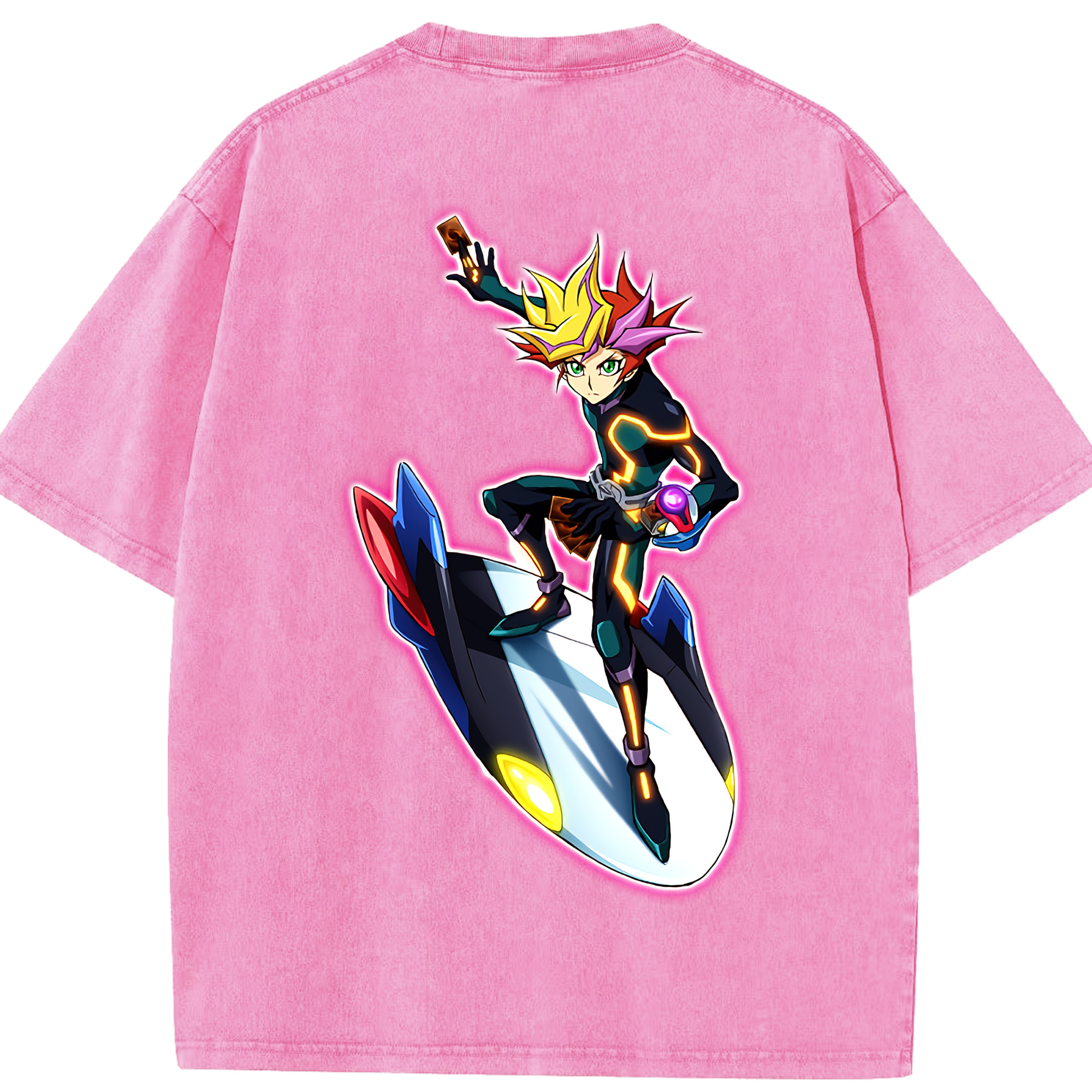 （画像用） 遊☆戯☆王 Yu-Gi-Oh! 綿100% ヴィンテージ風 半袖Tシャツ（背面プリント）